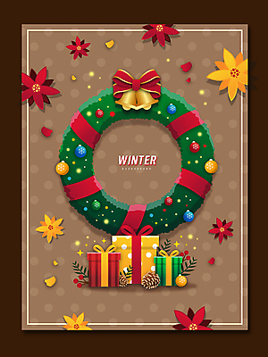꽃잎 리본 크리스마스 일러스트 프레임 크리스마스선물 사람없음 선물상자 갈색 물방울무늬 솔방울 겨울꽃 프레임일러스트 황금종 오너먼트 크리스마스리스 겨울배경 국내일러스트 AI파일 기념일 꽃 컬러 백그라운드 크리스마스장식 겨울 무늬 선물 상자 화환 종 파일형식 벡터