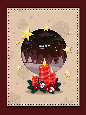 나무 별 크리스마스 일러스트 초 프레임 눈꽃 빌딩 사람없음 건물 도시풍경 갈색 도시 눈송이 겨울꽃 눈꽃무늬 별장식 프레임일러스트 겨울배경 국내일러스트 AI파일 자연요소 식물 건축물 기념일 꽃 컬러 백그라운드 겨울 무늬 눈_날씨 풍경 장식 파일형식 벡터