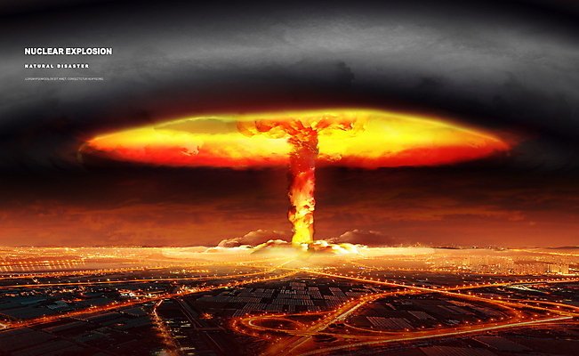 PSD 편집이미지 사람없음 빨간색 검은색 도시 자연재해 원자폭탄 핵폭발 핵폭탄 이미지편집 컬러 폭발 폭탄 재해 파일형식