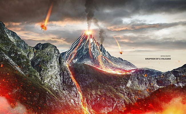 PSD 구름 편집이미지 사람없음 빨간색 떨어짐 자연재해 화산 용암 화산폭발 화산암 화산재 이미지편집 자연요소 컬러 컨셉 산 암석 폭발 재해 파일형식