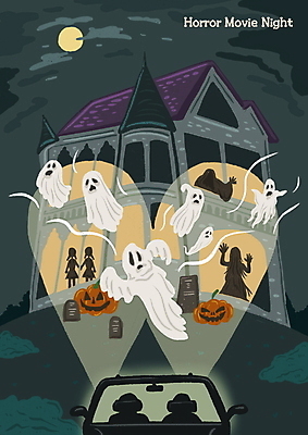 PSD 실루엣 일러스트 자동차 사람없음 회색 보름달 무덤 유령 야간 숲 악마 전조등 공포 공포영화 대저택 잭오랜턴 국내일러스트 자연요소 육상교통 컬러 조명 촬영기법 할로윈 달 영화 파일형식