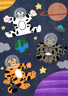 전신 PSD 구름 별 지구 포즈 일러스트 상상 새해 세마리 사람없음 우주 만세 행성 호랑이띠 호랑이 헬멧 우주선 UFO 호랑이캐릭터 토성 백호 임인년 흑호 국내일러스트 자연요소 동물캐릭터 포유류 모션 3 미확인물체 십이지신 보호장비 파일형식 2022년 사방신