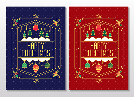 포스터 백그라운드 크리스마스장식 크리스마스 일러스트 프레임 타이포그라피 사람없음 빨간색 파란색 크리스마스트리 종 테두리 초대장 호랑가시나무열매 오너먼트 국내일러스트 AI파일 문자 기념일 열매 컬러 카드_감사 파일형식 벡터