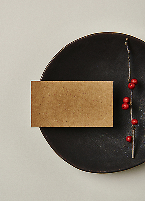 포토 JPG 스튜디오촬영 접시 명함 회색배경 프레임 실내 사람없음 하이앵글 공백 나뭇가지 오브젝트 디자인소스 목업 카피스페이스 편집소스 낙상홍 국내포토 나무 식물 식기 뷰포인트 백그라운드 내부 회색 파일형식