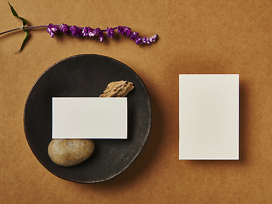 포토 JPG 스튜디오촬영 접시 꽃 명함 프레임 실내 사람없음 하이앵글 공백 돌_바위 조약돌 오브젝트 디자인소스 목업 카피스페이스 편집소스 갈색배경 블루세이지 국내포토 식물 식기 뷰포인트 백그라운드 내부 갈색 파일형식