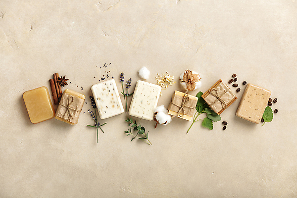 포토 JPG 해외이미지 잎 실내 사람없음 하이앵글 뷰티 오브젝트 비누 목화꽃 플랫레이 갈색배경 해외포토 식물 꽃 뷰포인트 백그라운드 내부 위생용품 갈색 플랫 파일형식 이미지허브