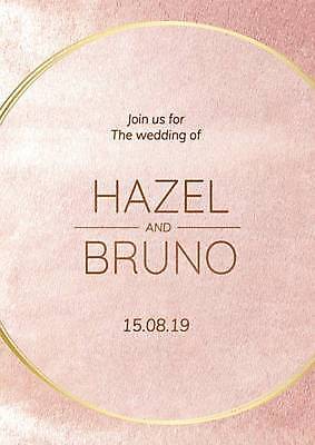 EPS 해외이미지 디자인 분홍색 일러스트 프레임 타이포그라피 사람없음 원형 청첩장 해외일러스트 도형 문자 컬러 카드_감사 파일형식 벡터 이미지허브