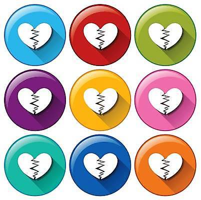 EPS 해외이미지 일러스트 사람없음 세트 컬러풀 하트 원형 깨짐 해외일러스트 모양 도형 컬러 컨셉 파일형식 벡터 이미지허브