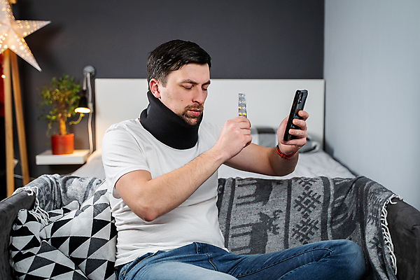 포토 JPG 해외이미지 백인 남자 통신 회의 근육 모바일 주택 한명 사람 앉기 성인 스마트폰 핸드폰 알약 약 거품 고통 의사 사건 척추 준비 약속 부름 목 온라인 동영상 조언 진통제 치료제 치유 해외포토 서양인 1 감정 비즈니스 의학 모션 뼈 건물 신체부위 전자제품 스마트기기 의료진 파일형식 이미지허브