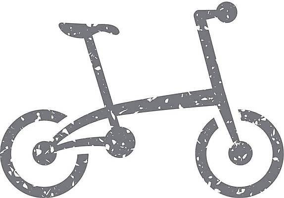 EPS 해외이미지 일러스트 사람없음 자전거 그런지 접이식 해외일러스트 바이크 파일형식 벡터 이미지허브