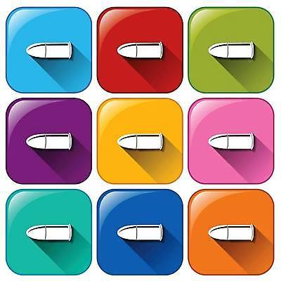 EPS 해외이미지 일러스트 버튼 사람없음 컬러풀 총알 해외일러스트 무기 컬러 파일형식 벡터 이미지허브