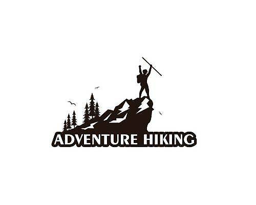 EPS 해외이미지 나무 여행 일러스트 배낭 산 사람모양 들기 사람없음 검은색 등산 트래킹 만세 하이킹 심볼 등산스틱 해외일러스트 모양 식물 컬러 가방 모션 레저 등산용품 파일형식 벡터 이미지허브