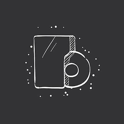 EPS 해외이미지 일러스트 사람없음 검은색 CD 흰색 해외일러스트 컬러 파일형식 벡터 이미지허브