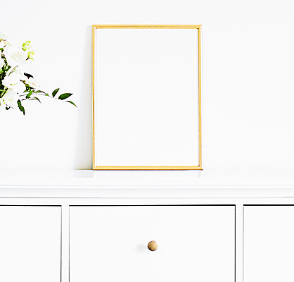 포토 JPG 해외이미지 꽃 액자 실내 사람없음 인테리어 서랍장 목업 해외포토 식물 디자인 가구 내부 파일형식 이미지허브