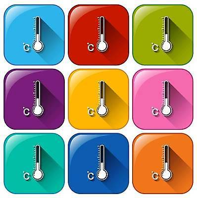 EPS 해외이미지 일러스트 버튼 사람없음 컬러풀 온도계 해외일러스트 컬러 파일형식 벡터 이미지허브