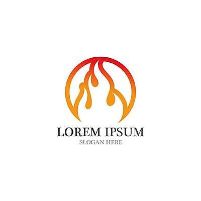 EPS 해외이미지 일러스트 불 사람없음 주황색 심볼 해외일러스트 자연요소 컬러 파일형식 벡터 이미지허브