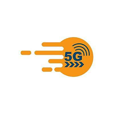 EPS 해외이미지 일러스트 사람없음 주황색 심볼 5G 해외일러스트 컬러 IT 파일형식 벡터 이미지허브