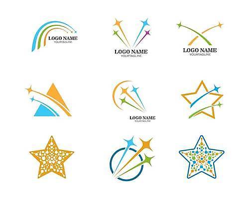 EPS 해외이미지 별 곡선 일러스트 사람없음 빛 반짝임 세트 심볼 해외일러스트 자연요소 선 모션 파일형식 벡터 이미지허브