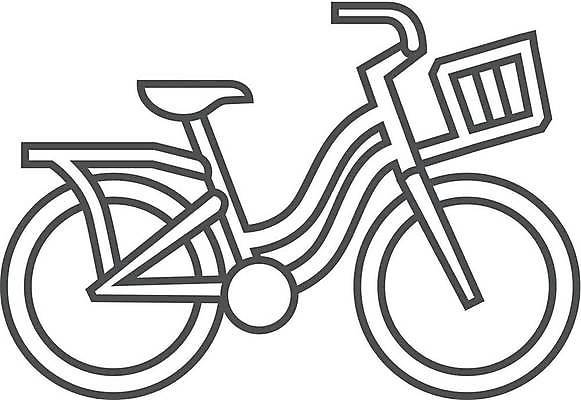 EPS 해외이미지 라인일러스트 일러스트 사람없음 바구니 자전거 해외일러스트 바이크 파일형식 벡터 이미지허브