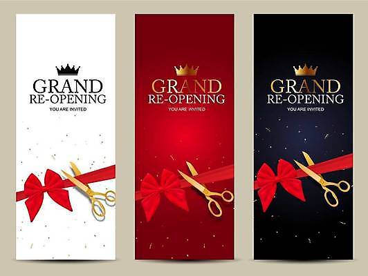 EPS 해외이미지 리본 백그라운드 일러스트 이벤트 사람없음 빨간색 흰색 고급 남색 자르기 꽃가루 오픈행사 해외일러스트 컬러 컨셉 모션 오픈 가루 파일형식 벡터 이미지허브