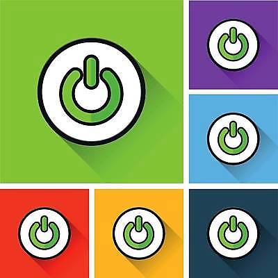 EPS 해외이미지 클립아트 디자인 일러스트 그림자 초록색 웹 힘 흰색 플랫 심볼 시작 스위치 해외일러스트 컬러 인터넷 파일형식 벡터 이미지허브