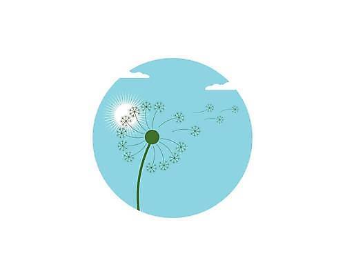 EPS 해외이미지 일러스트 하늘 사람없음 태양 민들레 심볼 민들레홀씨 해외일러스트 자연요소 꽃 파일형식 벡터 이미지허브