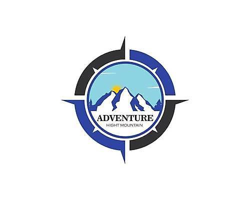 EPS 해외이미지 일러스트 하늘 산 사람없음 태양 원형 나침반 심볼 해외일러스트 자연요소 도형 파일형식 벡터 이미지허브