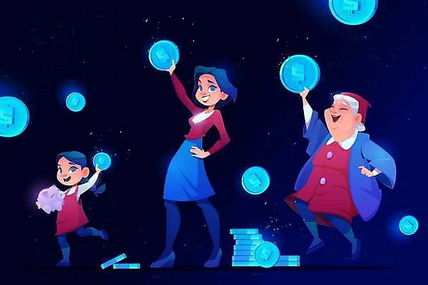 EPS 해외이미지 전신 여자 행복 할머니 허리손 컨셉 돈 일러스트 성공 미래 서기 들기 성인 세명 동전 돼지저금통 잡기 동전탑 수입 자금 여자만 해외일러스트 노년 감정 포즈 모션 사람 금융 쌓기 저금통 재산 파일형식 벡터 이미지허브