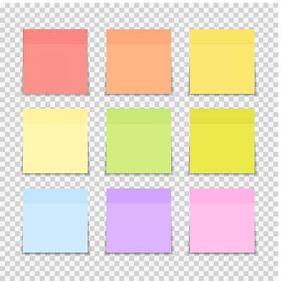 EPS 해외이미지 디자인 종이 일러스트 사람없음 세트 다양 메모지 엘리먼트 해외일러스트 다수 사무용품 파일형식 벡터 이미지허브