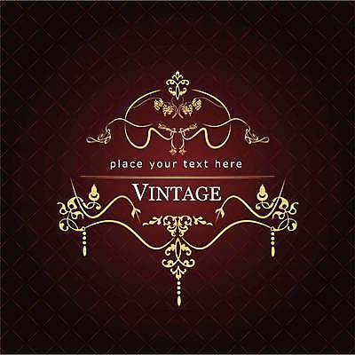 EPS 해외이미지 일러스트 프레임 사람없음 장식 빨간색 금색 빈티지 클래식 고급 해외일러스트 컬러 컨셉 파일형식 벡터 이미지허브