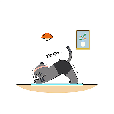 한마리 엎드리기 액자 다이어트 일러스트 요가 조명 새해 사람없음 건강관리 스트레칭 요가자세 매트 호랑이 호랑이캐릭터 홈트레이닝 흑호 국내일러스트 AI파일 1 웰빙 동물캐릭터 포즈 포유류 모션 건강 관리 운동 파일형식 벡터