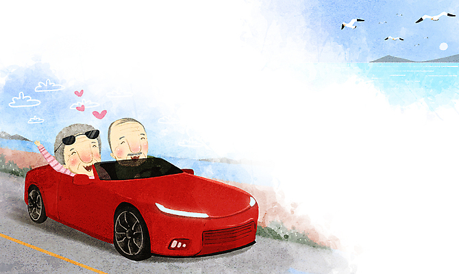 PSD 여자 할아버지 노년 남자 할머니 바다 데이트 일러스트 갈매기 산 세마리 웃음 상반신 두명 선글라스 노부부 드라이브 운전 하트 승차 즐거움 스포츠카 해안도로 고령화 노인만 국내일러스트 모양 부부 감정 안경 도로 모션 자동차 조류 표정 3 사람 성인 사회이슈 성인만 파일형식