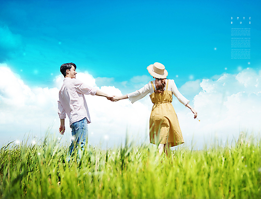 전신 PSD 구름 편집이미지 모자 커플 여자 남자 행복 자연 하늘 휴식 미소 상반신 20대 성인 두명 손잡기 맑음 봄풍경 봄 한국인 풀 즐거움 화사함 성인만 이미지편집 자연요소 식물 잡화 계절 감정 컨셉 관계 모션 날씨 표정 사람 동양인 풍경 청년 생태계 파일형식