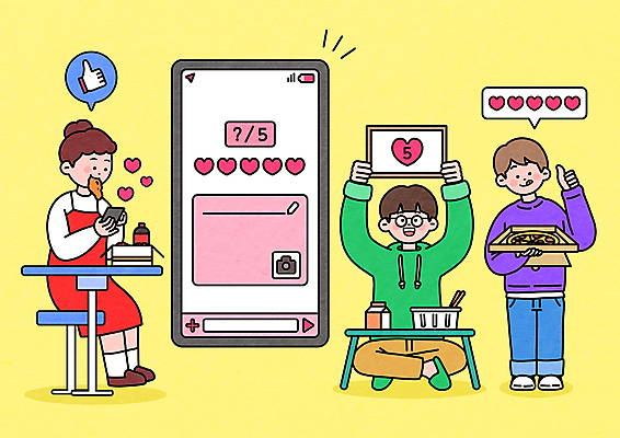 전신 PSD 여자 남자 어린이 말풍선 일러스트 서기 들기 앉기 소년 성인 세명 스마트폰 노란색 팻말 하트 최고 먹기 고객 만족 평가 리뷰 배달음식 국내일러스트 모양 감정 음식 컬러 모션 프레임 사람 핸드폰 스마트기기 배달 파일형식