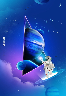 전신 PSD 구름 편집이미지 별 3D캐릭터 한명 사람 파란색 빛 우주 행성 우주비행사 잡기 삼각형 우주복 가상공간 나오기 메타버스 이미지편집 자연요소 도형 캐릭터 1 옷 컬러 모션 파일형식