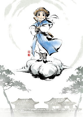 전신 PSD 구름 남자 일러스트 캘리그라피 붓터치 한옥 기와집 한명 서기 성인 팔짱 비행 소나무 칼 한복 동양화 번짐 낙관 홍길동 성인남자한명만 기와담장 의적 국내일러스트 자연요소 나무 1 한국전통 고건축 모션 기와 미술 사람 담장 전통의상 도적 남자한명만 성인남자만 파일형식 효과