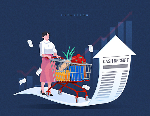 전신 여자 화살표 일러스트 그래프 한명 서기 성인 쇼핑 쇼핑카 사과 담기 주부 상승 파 영수증 얼굴없음 성인여자한명만 인플레이션 국내일러스트 AI파일 1 컨셉 채소 과일 모션 사람 금융 경제 카트 여자한명만 성인여자만 파일형식 벡터