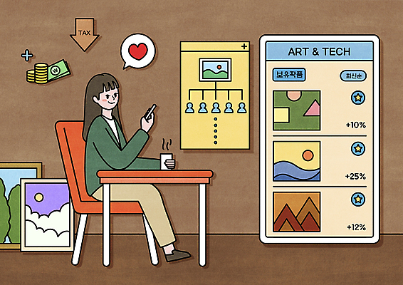 전신 PSD 여자 화살표 액자 말풍선 일러스트 모바일 한명 들기 앉기 성인 스마트폰 갈색 하트 어플리케이션 그림 예술품 수익 온라인 목록 보유 세금 성인여자한명만 공동구매 MZ세대 아트테크 국내일러스트 모양 1 컬러 모션 사람 경제 핸드폰 스마트기기 구매 재테크 세대 여자한명만 성인여자만 파일형식