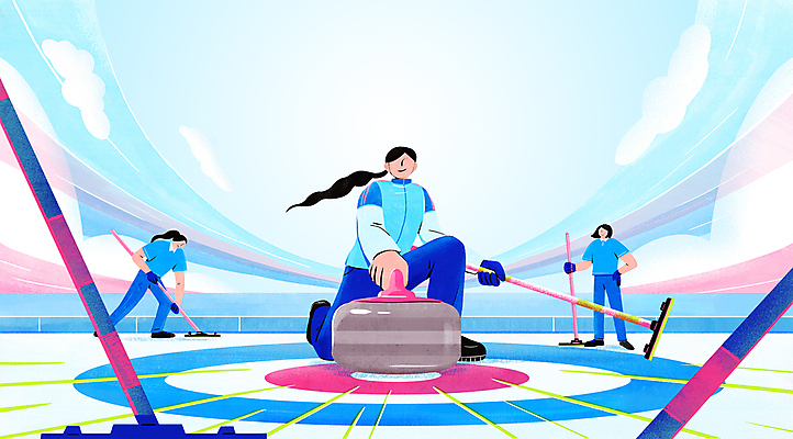 전신 PSD 구름 여자 허리손 일러스트 겨울스포츠 동계올림픽 서기 들기 앉기 성인 세명 파란색 브룸 아이스링크 컬링 컬링선수 컬링스톤 성인여자만 국내일러스트 자연요소 스포츠용품 스포츠 컬러 포즈 올림픽 모션 운동선수 사람 여자만 성인만 파일형식