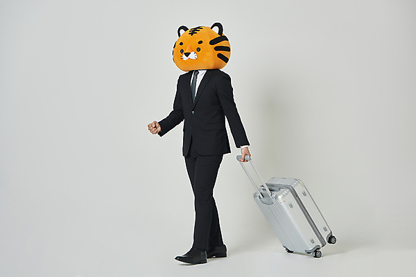 포토 JPG 스튜디오촬영 전신 남자 여행 회색배경 새해 실내 한명 정장 20대 성인 옆모습 여행객 걷기 캐리어 한국인 잡기 비즈니스맨 호랑이띠 호랑이 호랑이캐릭터 동물탈 인형탈 성인남자한명만 2022년 임인년 국내포토 1 옷 뷰포인트 동물캐릭터 백그라운드 비즈니스 포유류 모션 사람 동양인 청년 내부 여행가방 회색 십이지신 직장인 연도 탈 남자한명만 성인남자만 파일형식