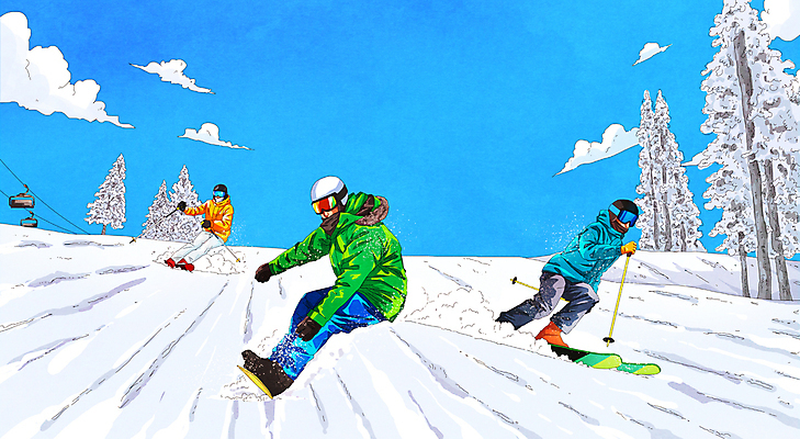 전신 PSD 나무 구름 남자 겨울 일러스트 하늘 스키 겨울스포츠 스키장 고글 들기 성인 세명 눈 스노우보드 헬멧 스키복 폴 스노보더 스노보드복 스키리프트 성인남자만 스키타기 내려오기 국내일러스트 자연요소 식물 옷 계절 스포츠 모션 날씨 운동선수 사람 보드_스포츠 보호장비 리프트 스키용품 남자만 성인만 파일형식