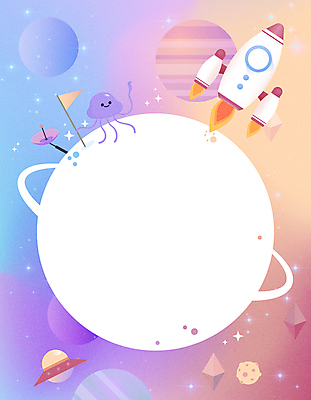 별 일러스트 프레임 사람없음 컬러풀 우주 행성 로켓 외계인 깃발 우주선 UFO 위성안테나 위성수신안테나 프레임일러스트 국내일러스트 AI파일 자연요소 컬러 안테나 미확인물체 파일형식 벡터