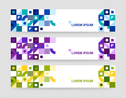 템플릿 배너 배너템플릿 가로배너 패턴 사각프레임 사람없음 연두색 파란색 사각형 보라색 현수막 원형 삼각형 타일 기하학 배너세트 AI파일 도형 컬러 무늬 프레임 가로 초록색 세트 파일형식 벡터