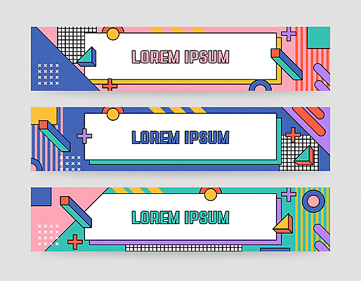 템플릿 배너 배너템플릿 가로배너 패턴 사각프레임 사람없음 컬러풀 현수막 그라데이션 기하학 배너세트 키치 AI파일 컬러 컨셉 무늬 프레임 가로 세트 사각형 파일형식 벡터
