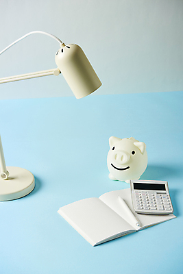 포토 JPG 스튜디오촬영 새해 실내 사람없음 펜 다이어리 돼지저금통 계산기 스탠드 목표 계획 오브젝트 파란배경 자산관리 경제교육 국내포토 교육 백그라운드 컨셉 문구용품 조명 내부 경제 파란색 필기구 사무용품 장비 저금통 파일형식