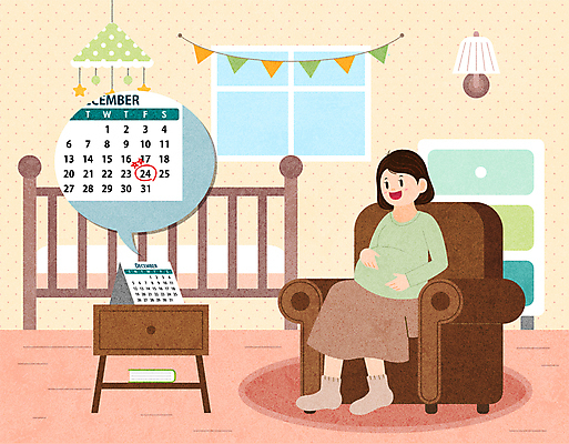 전신 여자 말풍선 일러스트 창문 엄마 한명 앉기 성인 소파 노란색 임산부 임신 달력 출산 기다림 확대 태교 모빌 가랜드 아기침대 예정일 성인여자한명만 국내일러스트 AI파일 1 컬러 의자 가족 모션 사람 아기용품 침대 파티용품 여자한명만 성인여자만 파일형식 벡터