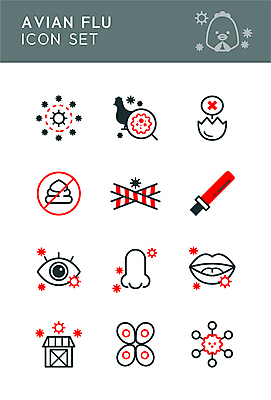 아이콘 돋보기 세포 사람없음 빨간색 농가 계란 검은색 금지 입 바이러스 X 사회이슈 라인아이콘 창고 코 감염 경찰봉 변 배변 조류독감 안구 조류인플루엔자 2D아이콘 AI파일 알파벳 컬러 컨셉 신체부위 농장 알 전염병 파일형식 벡터