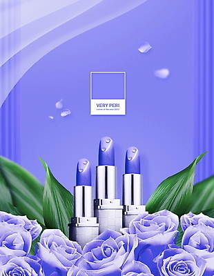 PSD 편집이미지 꽃잎 잎 사람없음 장미 유행 보라색 립스틱 물방울 천 2022년 트렌드컬러 베리페리 이미지편집 식물 꽃 컬러 화장품 직물 연도 파일형식 트랜드컬러