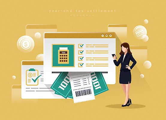 전신 응시 여자 허리손 지폐 일러스트 한명 서기 들기 성인 스마트폰 노란색 계산기 체크표시 바코드 영수증 온라인 인터넷창 세금 성인여자한명만 연말정산 국내일러스트 AI파일 1 시선 컬러 포즈 돈 인터넷 모션 문구용품 사람 금융 경제 핸드폰 스마트기기 장비 확인 여자한명만 성인여자만 파일형식 벡터