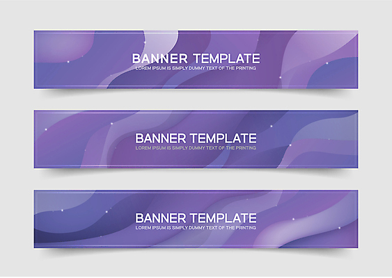 템플릿 배너 배너템플릿 가로배너 물결 사각프레임 사람없음 유행 보라색 현수막 웨이브 겹침 물결무늬 배너세트 2022년 트렌드컬러 벨벳바이올렛 베리페리 AI파일 컬러 무늬 프레임 가로 세트 사각형 연도 파일형식 벡터 트랜드컬러